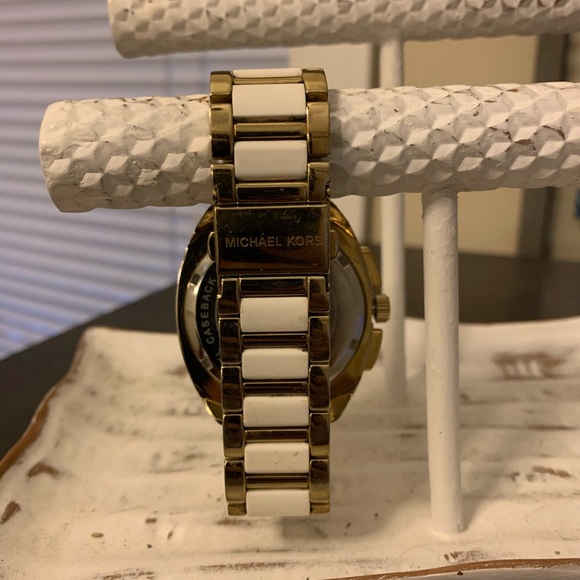 White and Gold Michael Kors watch